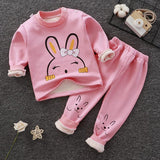 Children's Underwear Suit Fleece-lined Thickened Boys Girls Autumn Clothing - MAXIME