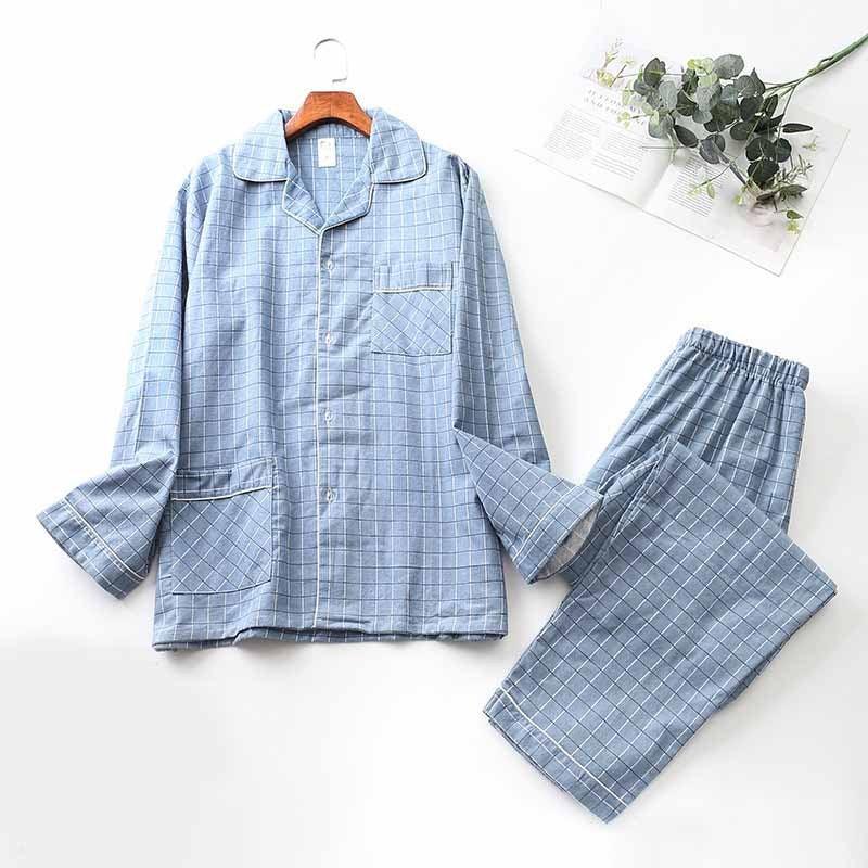 Long-sleeved Lapel Pajama Set - MAXIME