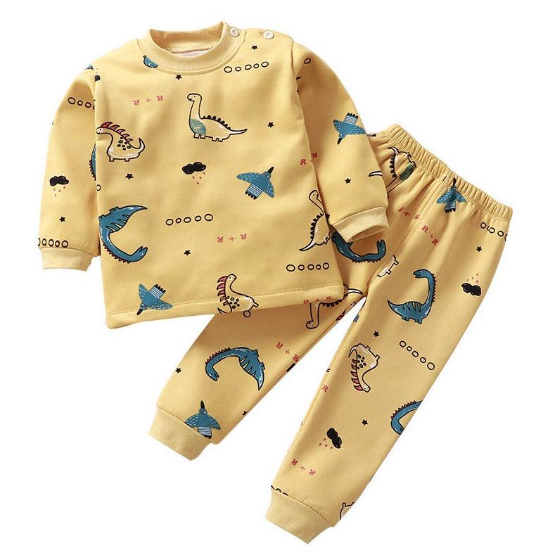 Children's Underwear Suit Fleece-lined Thickened Boys Girls Autumn Clothing - MAXIME