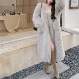 Female Online Influencer Woven Fur Coat - MAXIME