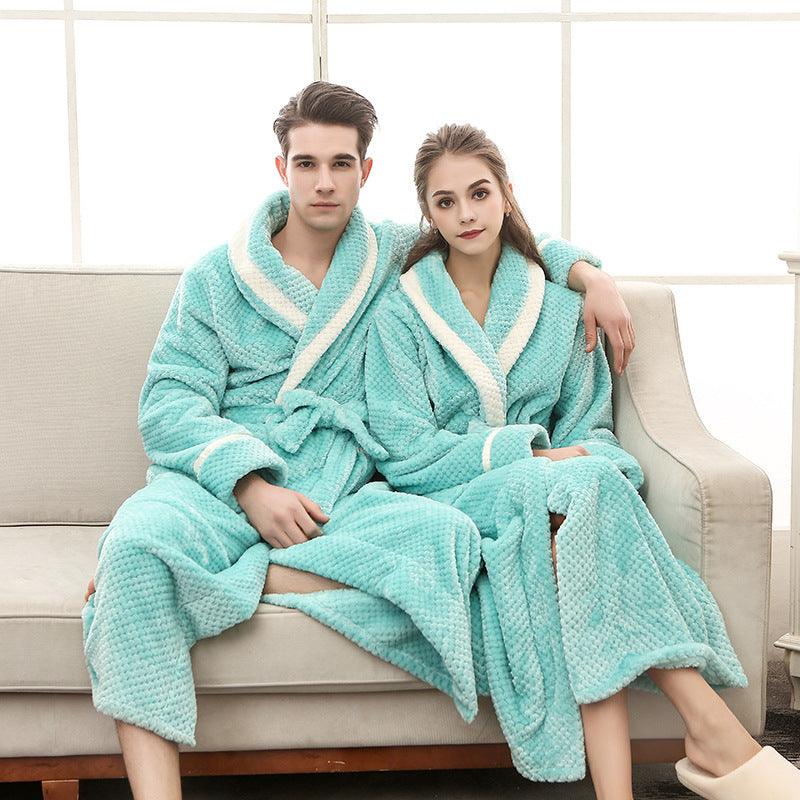 Women Pajamas Couple Gown Bathrobe Winter Robe - MAXIME