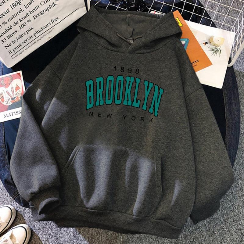 1898 Brooklyn New York Printed Women Hoodie - MAXIME