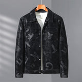 Men's Lapel Leather Jacket - MAXIME