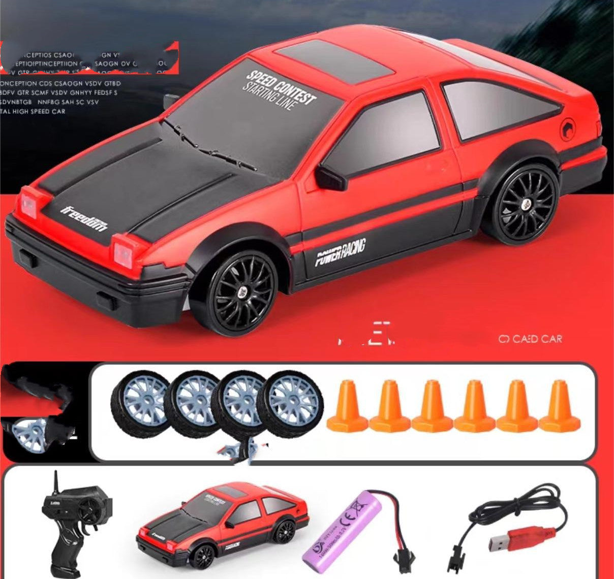 Toy Remote Control GTR Model AE86 Vehicle Car RC Racing Car Toy - MAXIME