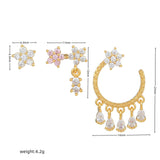 Trendy Earrings Set Zircon Temperament - MAXIME