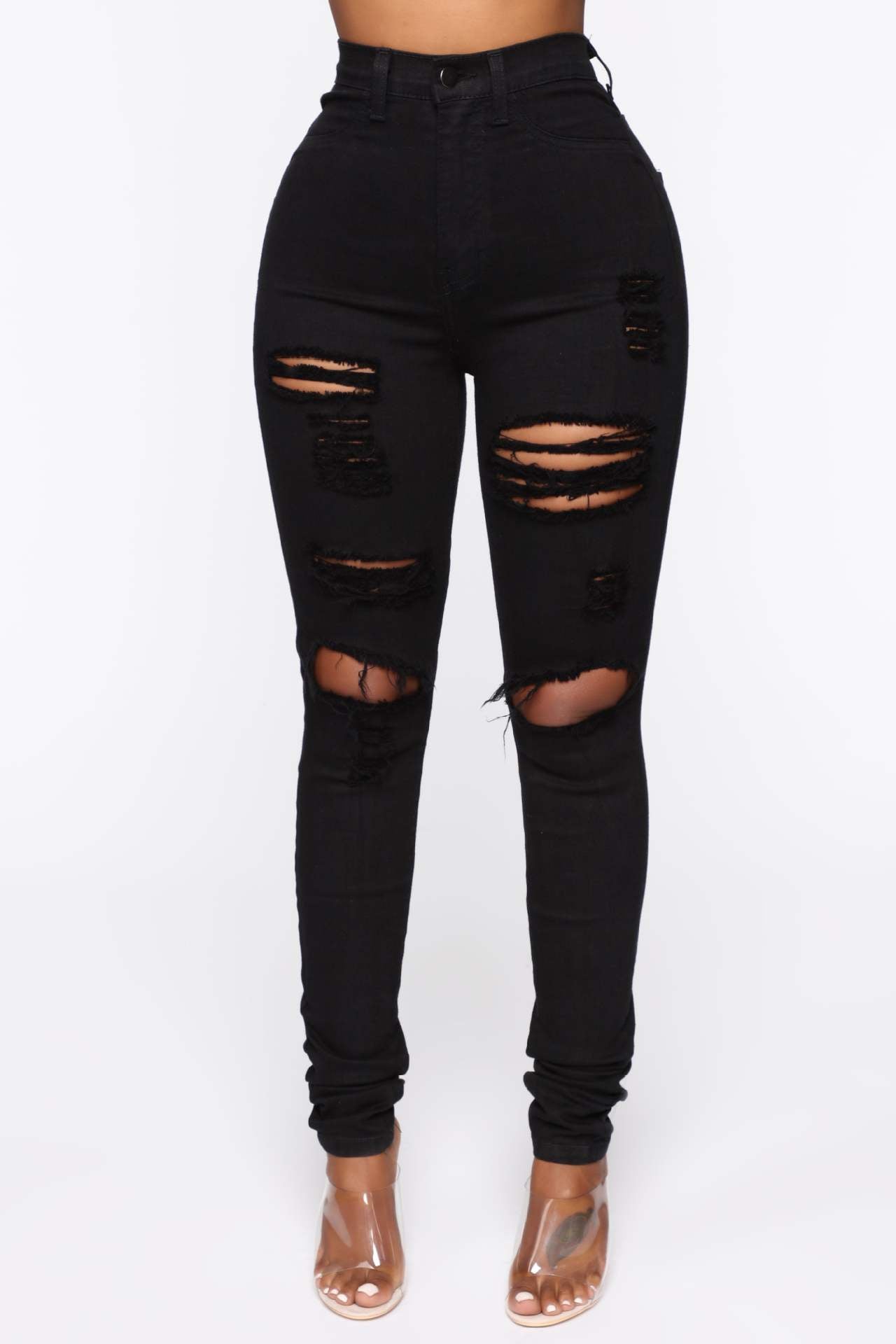 Stretch Ripped Jeans Women's - MAXIME