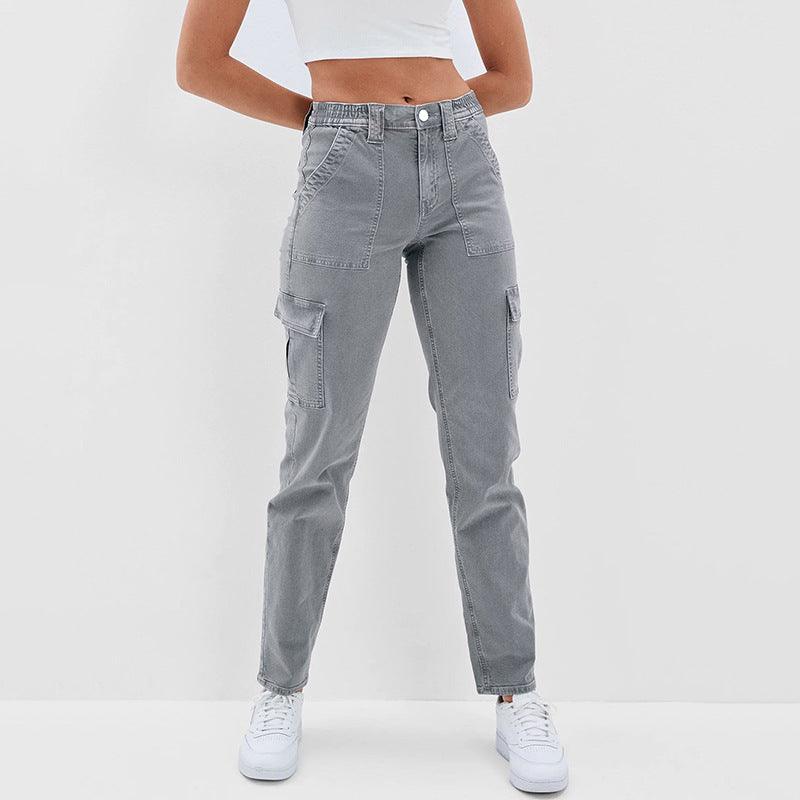 Maxime Jeans Multi-bag High Waist Wash Straight - MAXIME