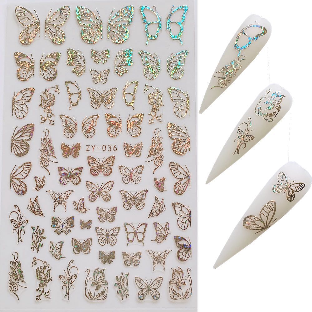 Butterfly Nail Sticker Simulation Bronzing Laser - MAXIME