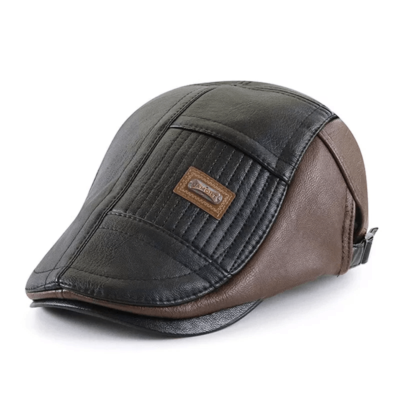 Leather Beret Hat Men - MAXIME