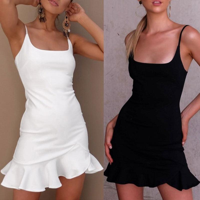 Women Sleeveless Spaghetti Strap Slim Summer Dress - MAXIME