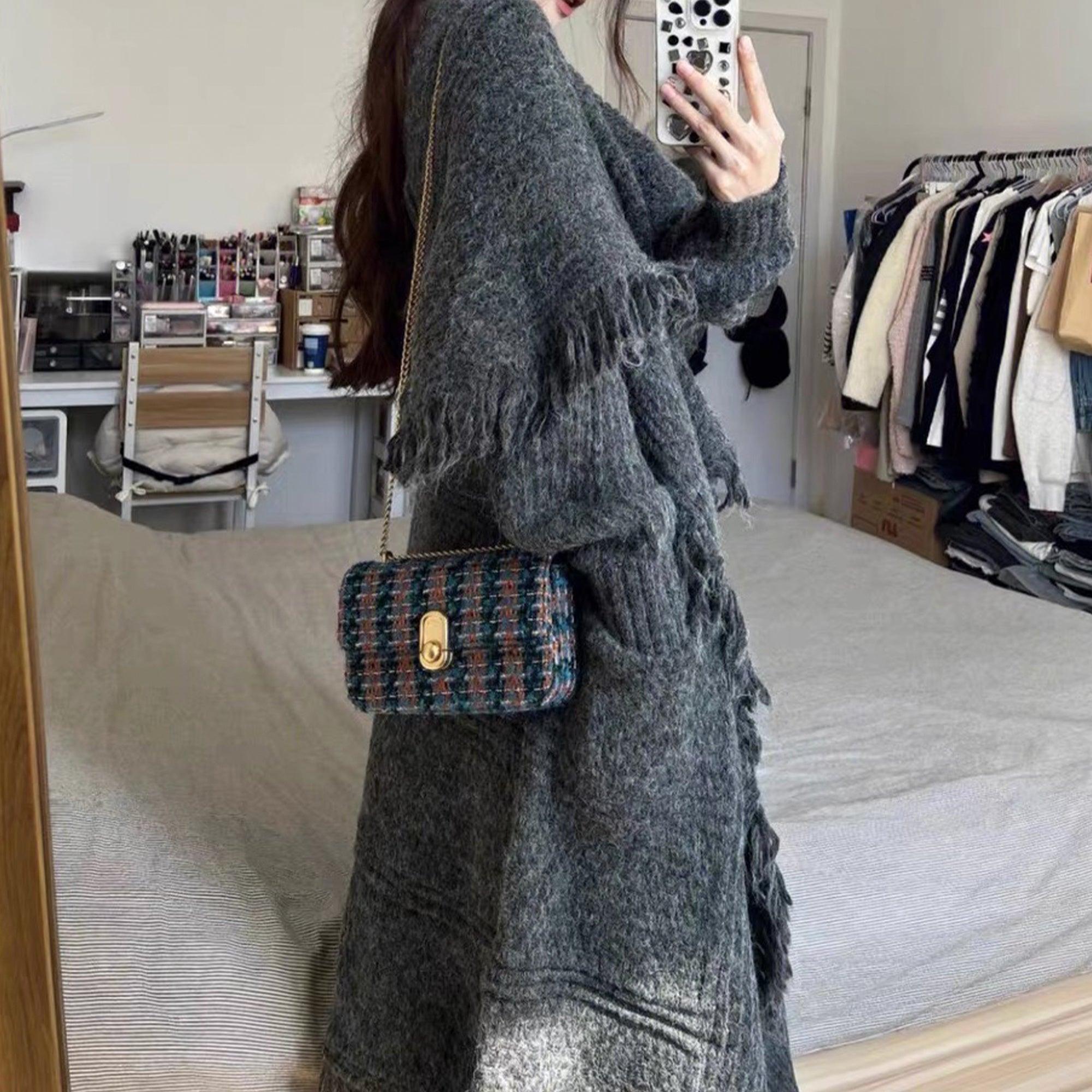 Long Alpaca Wool Sweater Coat - MAXIME