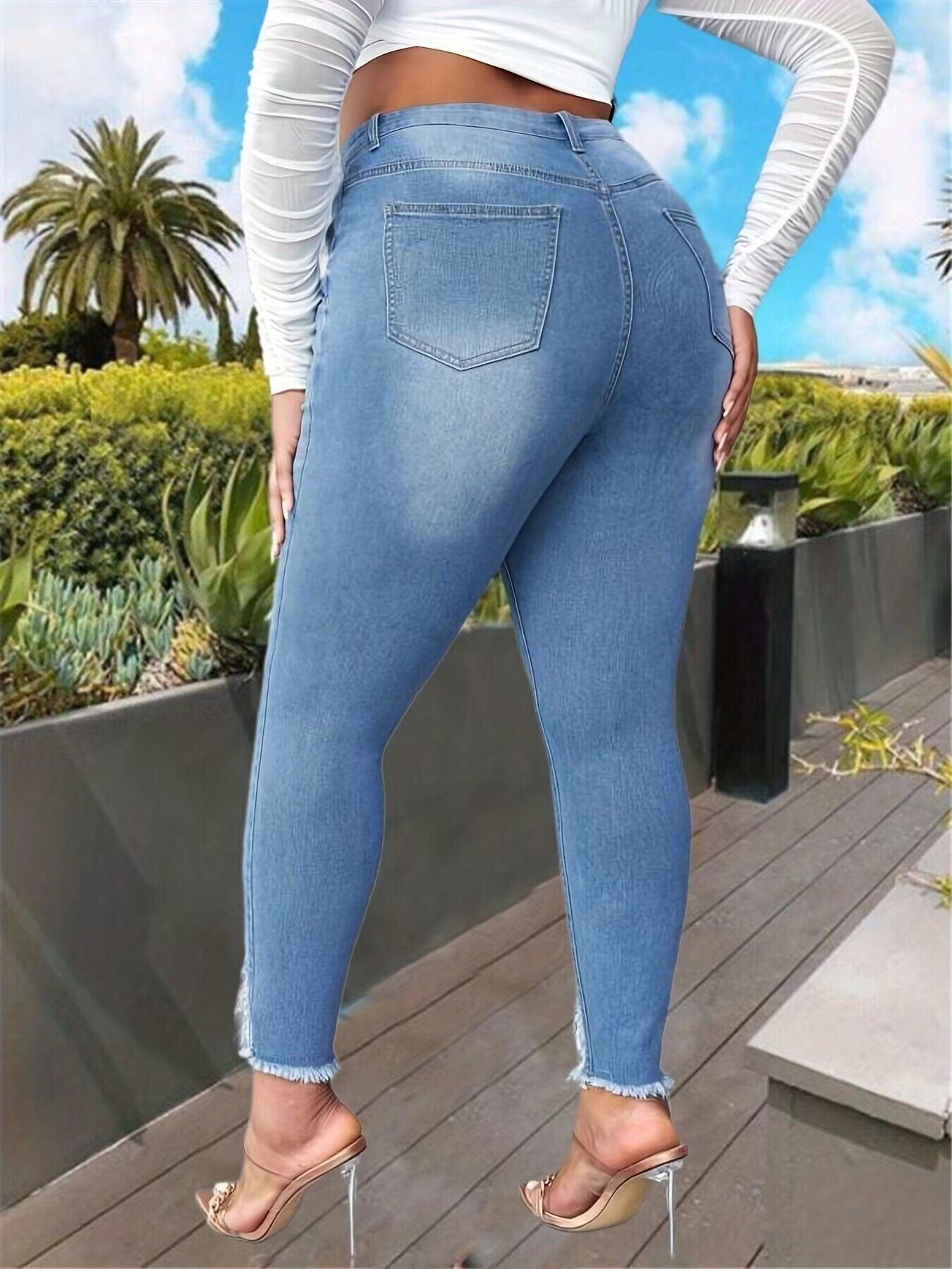 Ripped Plus Size Jeans - MAXIME