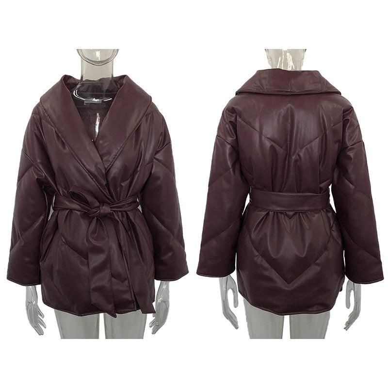 Maxime Women Loose Leather Coats Ladies Jackets - MAXIME