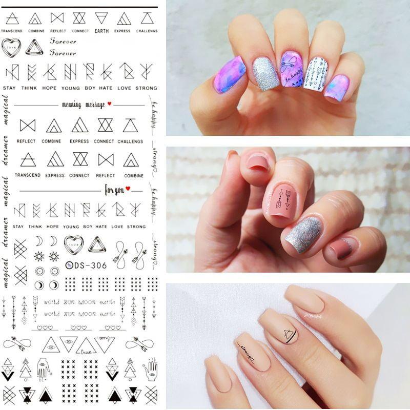 Geometric DIY Art Nail Polish Stickers - MAXIME