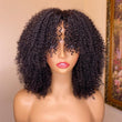 Kinky Curly Human Hair Wigs With Bangs - MAXIME