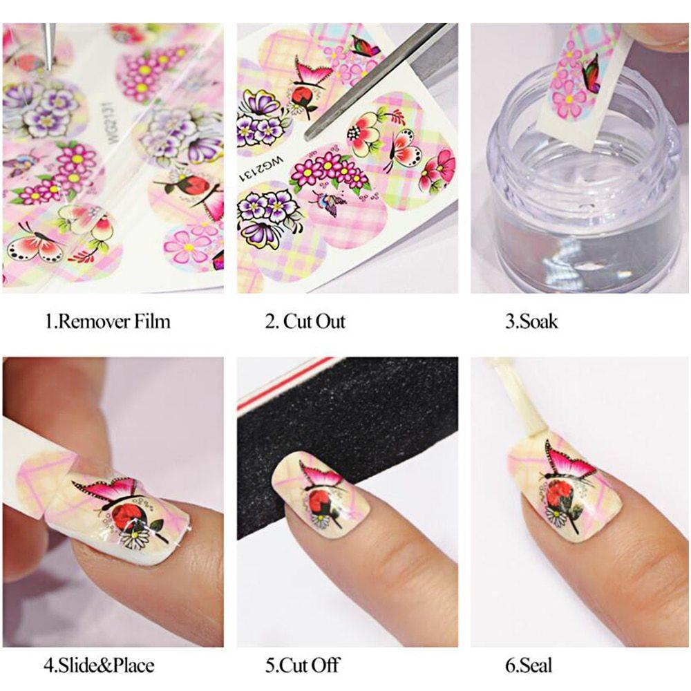 1pcs Nail Sticker Butterfly Flower - MAXIME