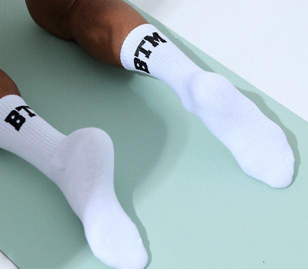 Men's White BTM Sports Socks - MAXIME