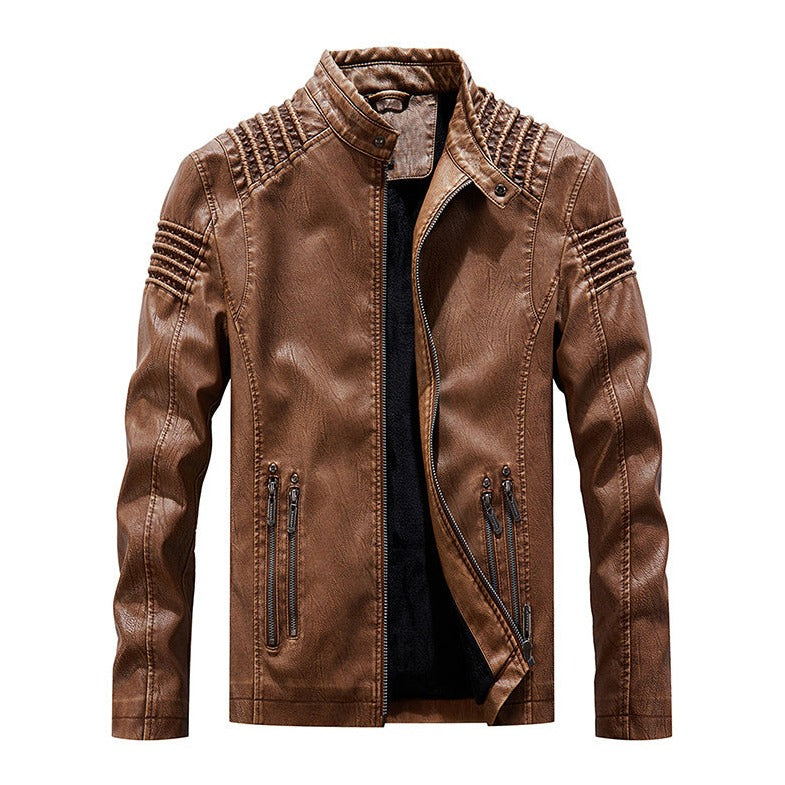 Men Leather Jacket Winter And Autumn Coat - MAXIME