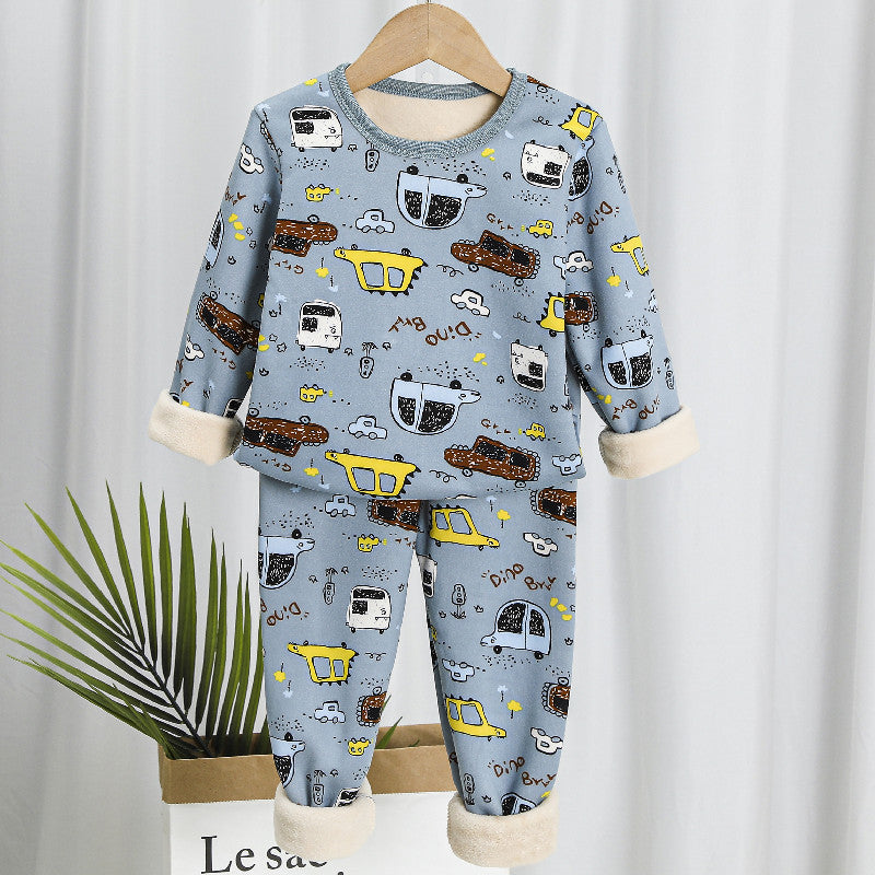 Children's Underwear Suit Fleece-lined Thickened - MAXIME