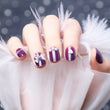 Wearing Nails With Diamonds And Purple Fake Nails - MAXIME