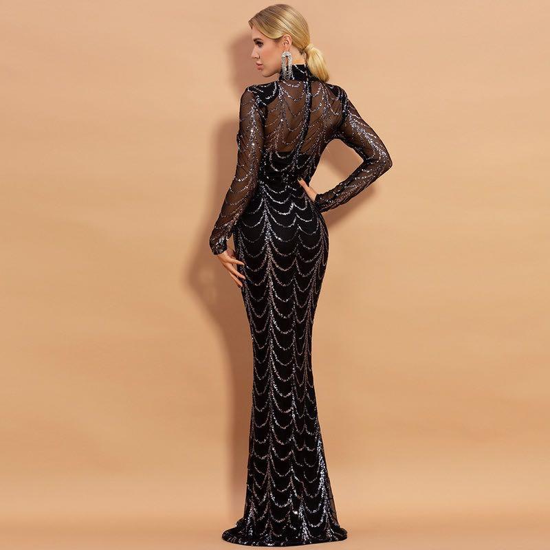 Maxi Dresses Long Sleeve Female Party Dresses - MAXIME