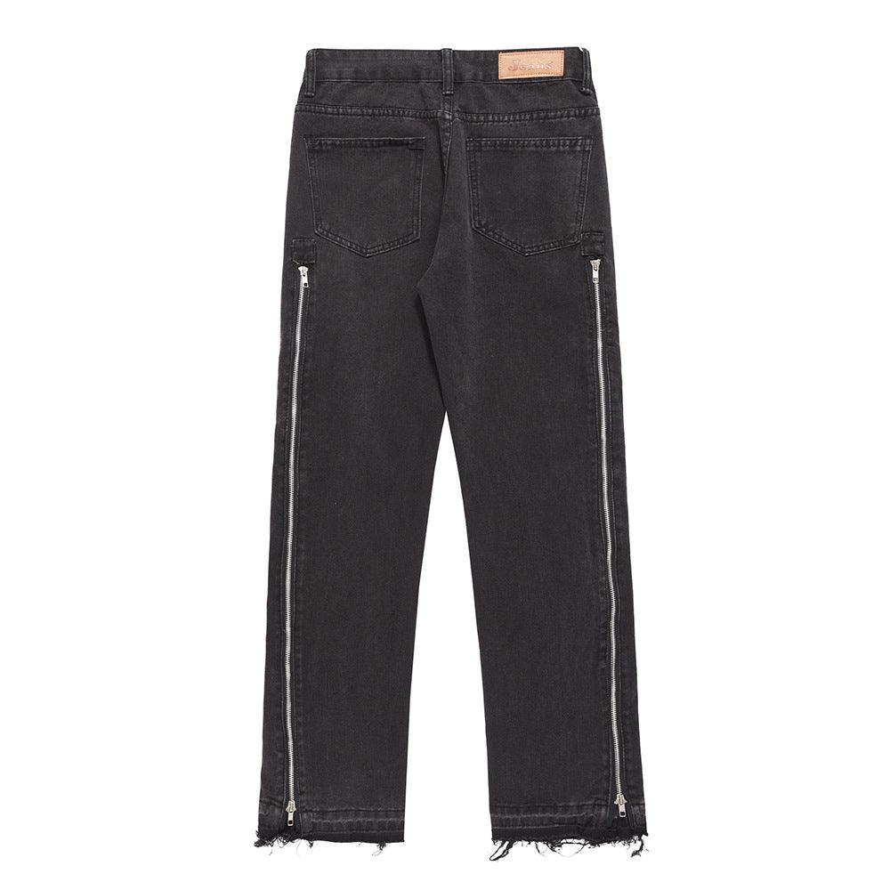 Frayed Cat Beard Straight Casual Pants - MAXIME