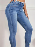 Maxime High Waist Denim Women's Pants - MAXIME