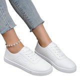 Lace Up Casual Comfortable White Shoes - MAXIME