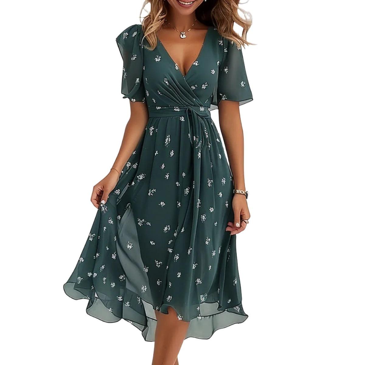 Summer Elegant V-neck Dresses - MAXIME