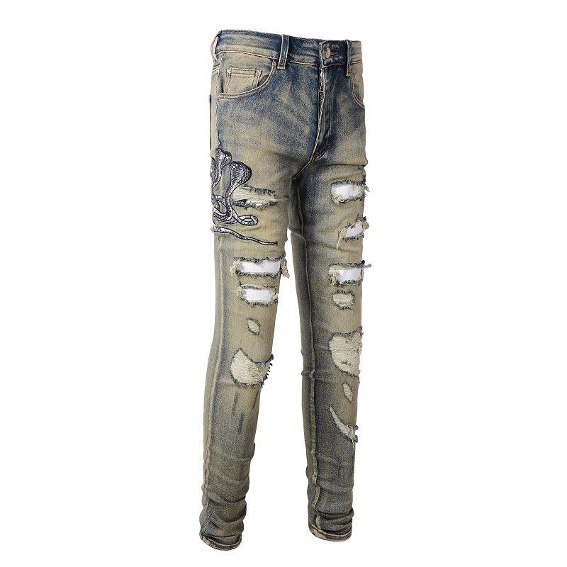 MAXIME High Street Embroidered Jeans - MAXIME