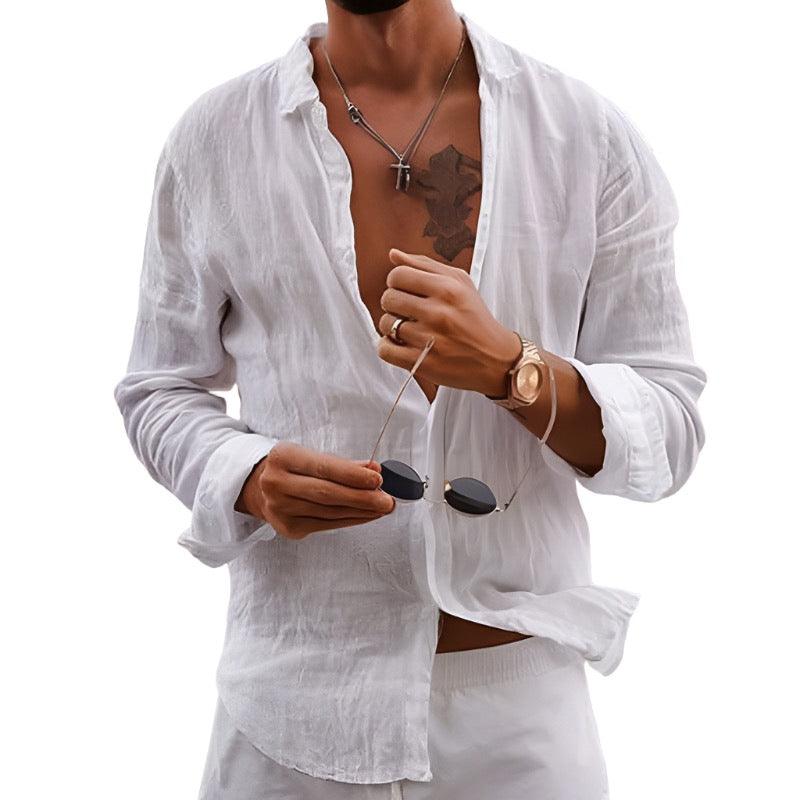 Men's Casual Cotton Linen Shirt - MAXIME