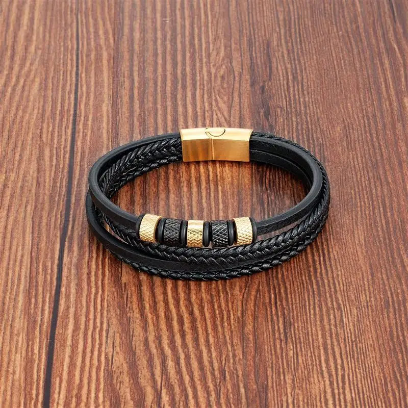 Men's Jewelry Classic Multilayer Braided Leather Bracelet - MAXIME