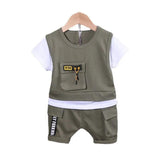 Children Casual T-Shirt Shorts 2Pcs/Set - MAXIME