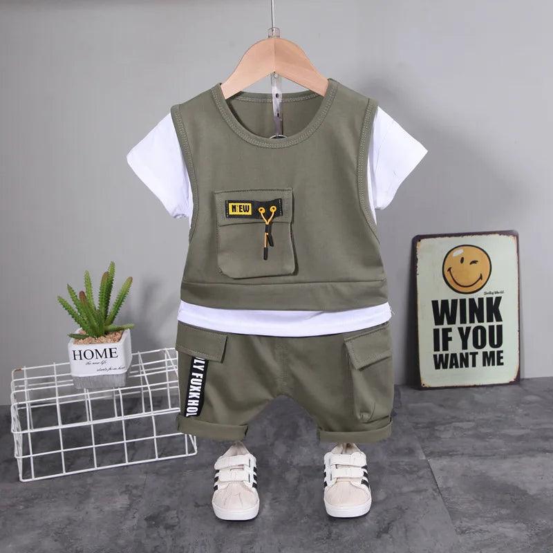 Children Casual T-Shirt Shorts 2Pcs/Set - MAXIME