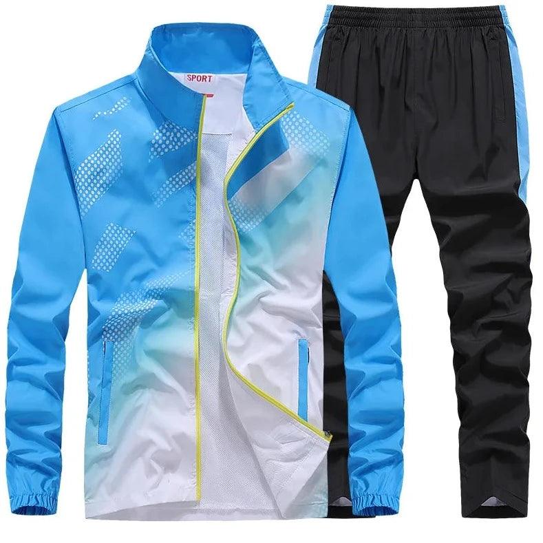 Men's Sportswear 2 Piece Sets Jacket+Pant Sweatsuit Tracksuit - MAXIME