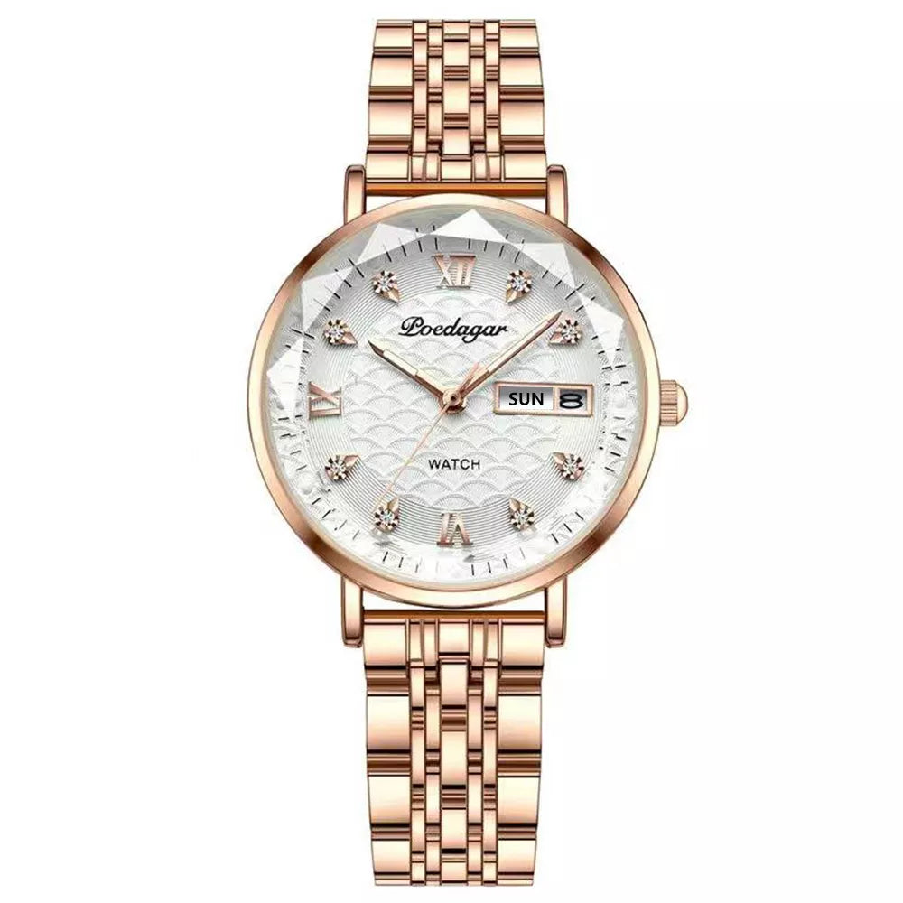 POEDAGAR Watch Women New Fashion Luxury Stainless Steel - MAXIME