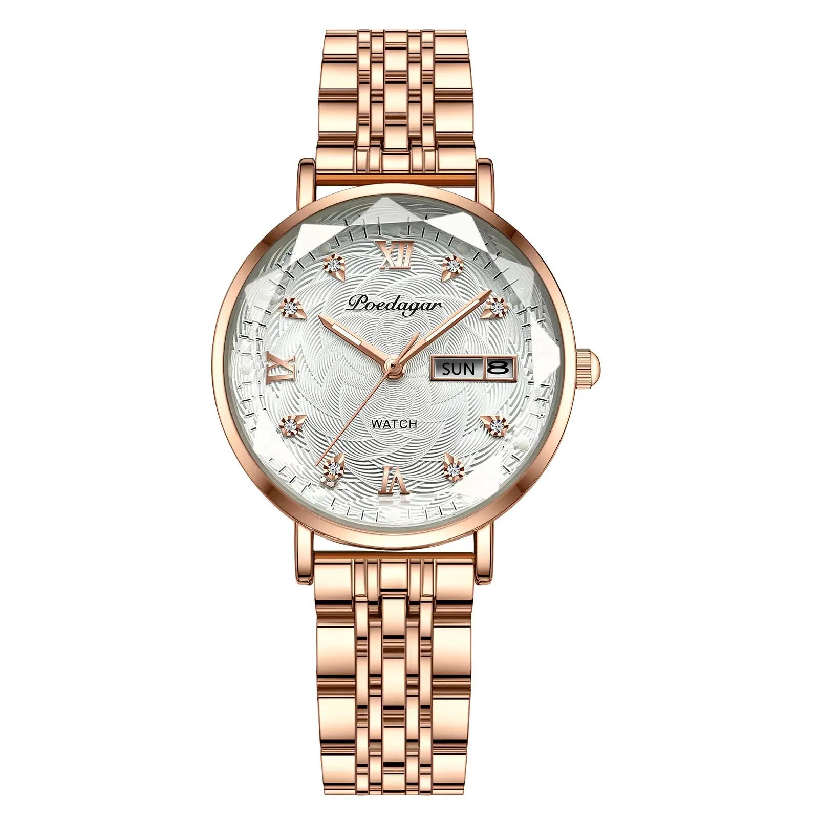 POEDAGAR Watch Women New Fashion Luxury Stainless Steel - MAXIME