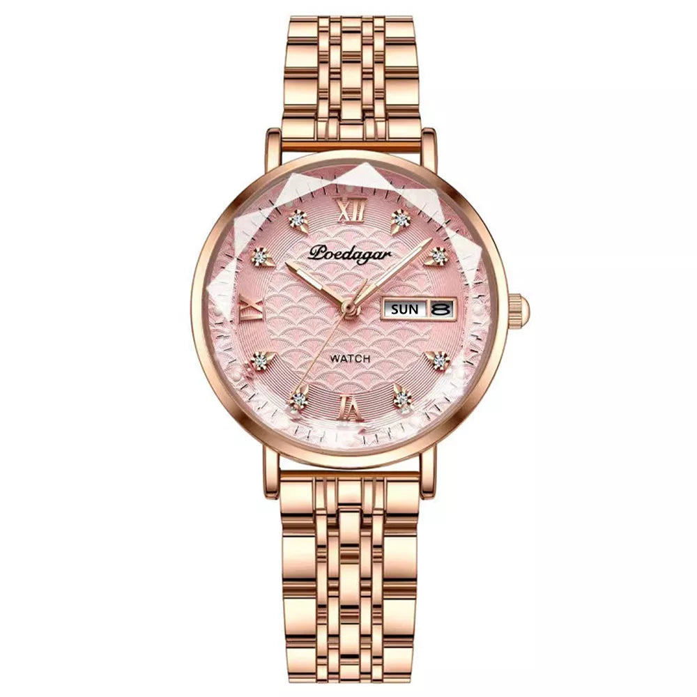 POEDAGAR Watch Women New Fashion Luxury Stainless Steel - MAXIME