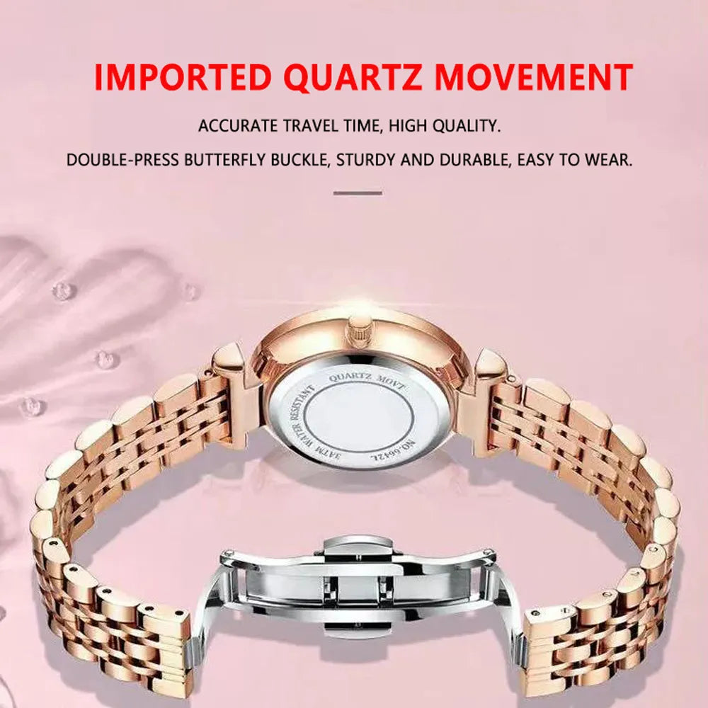 POEDAGAR Watch Women New Fashion Luxury Stainless Steel - MAXIME