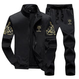 Tracksuit Jacket Autumn Winter Homme Suit Sweatshirt Sweatpants Men's Set Male - MAXIME