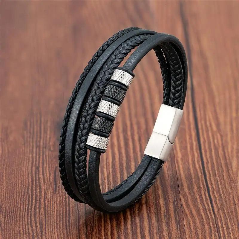 Men's Jewelry Classic Multilayer Braided Leather Bracelet - MAXIME