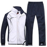 Men Tracksuit 2 Piece Sets Sports Suit Jacket+Pant Sweatsuit - MAXIME