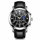 POEDAGAR Mens Watches Sports Leather Watch Waterproof Luminous - MAXIME