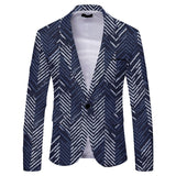 Striped Suit Jacket Men's Casual Slim Fit - MAXIME