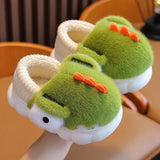 Children's Cotton Slippers Boys Dinosaur Warm With Velvet - MAXIME