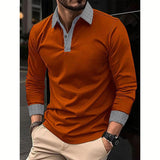 Men's Long-sleeved Polo Shirt Casual - MAXIME