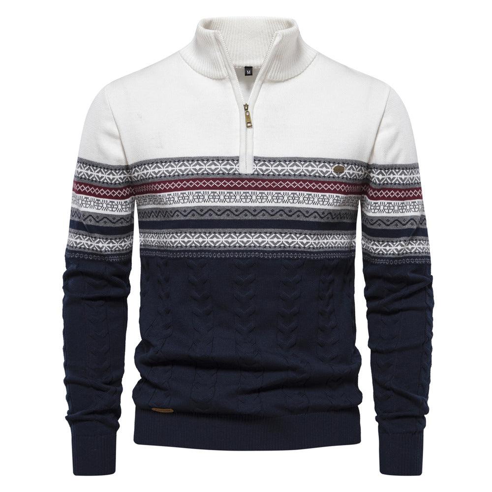 Men's Stand-up Collar All-match Half Zipper Sweater - MAXIME