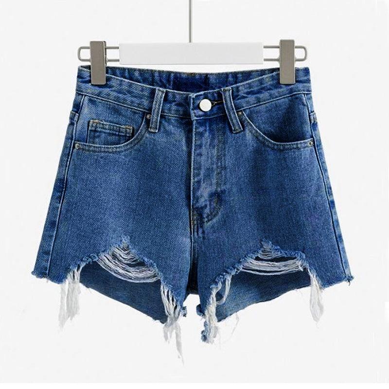 Tassel Raw Edge Denim Shorts - MAXIME