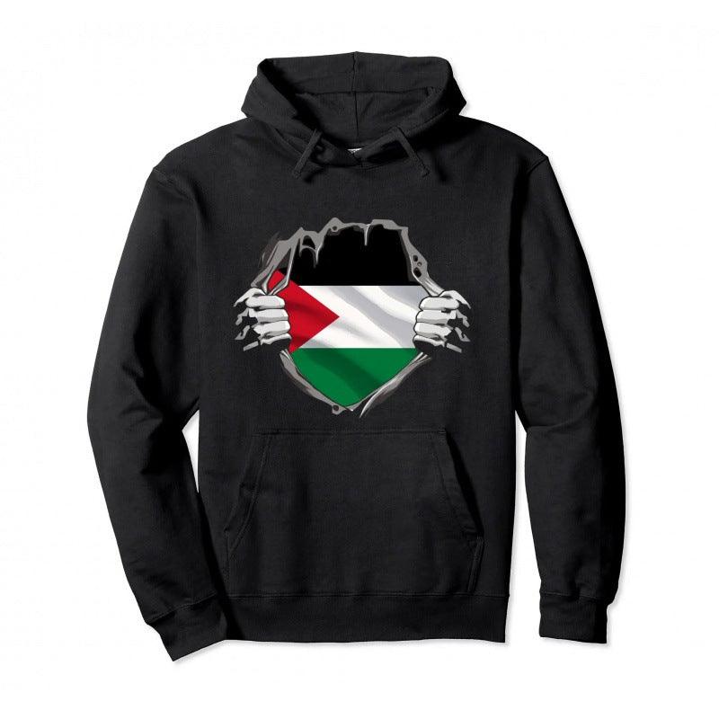 Cotton Palestine Pullover Hoodie Warm Hoodie - MAXIME