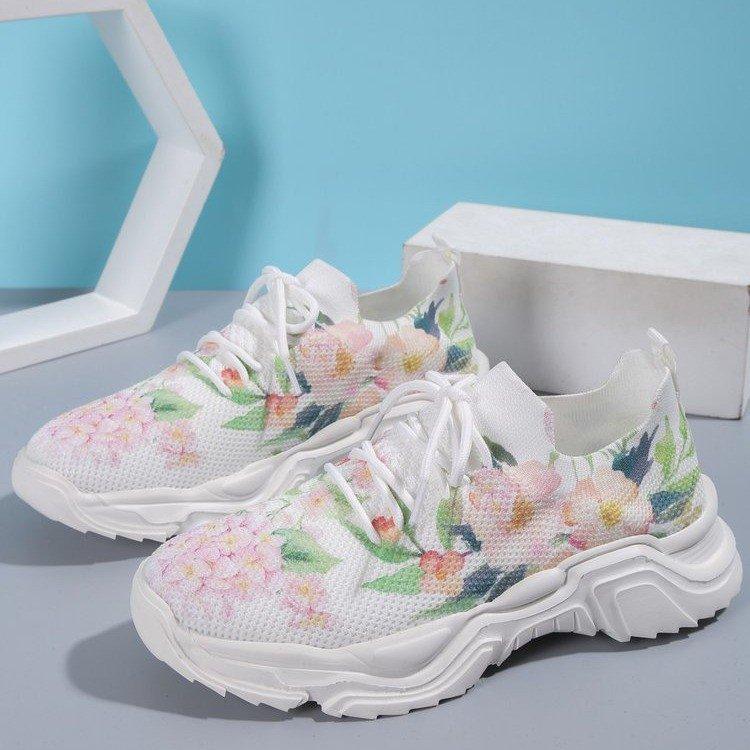 Casual Flower Sports Shoes Women Flat Bottom - MAXIME